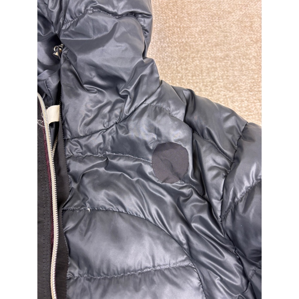 Lululemon Athletica Hooded Puffer Parka Jacket Black Size 10 Broken Zipper 4504 - Picture 2 of 10